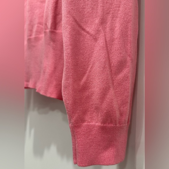 J.Crew Mockneck Silk-Blend Sweater with Ribbed Trim - Peppermint Pink - Picture 6 of 11